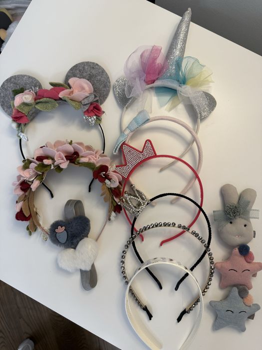 Обручі, повʼязки та заколки для дівчинки