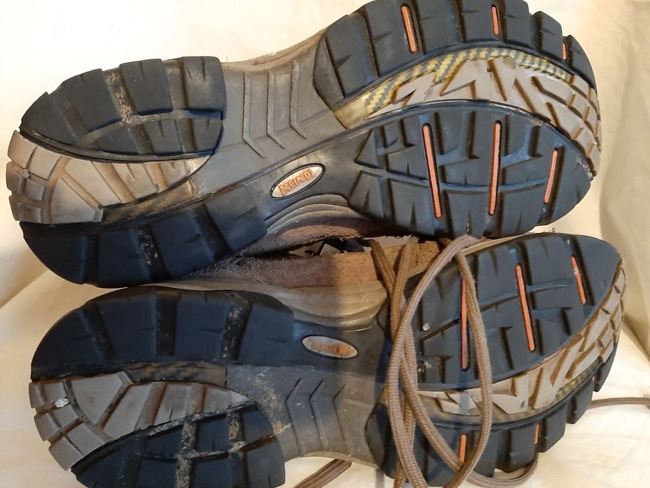 skórzane buty, trzewiki męskie, brązowe, rozm. 41