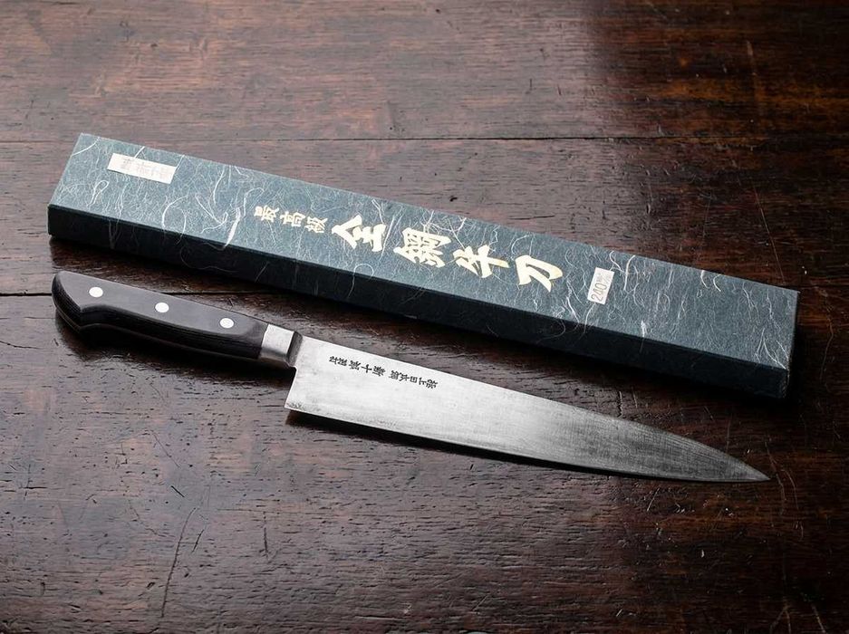 Japoński Nóż Szefa Kuchni Gyuto Shinjūrō 240mm Stal Węglowa Vintage