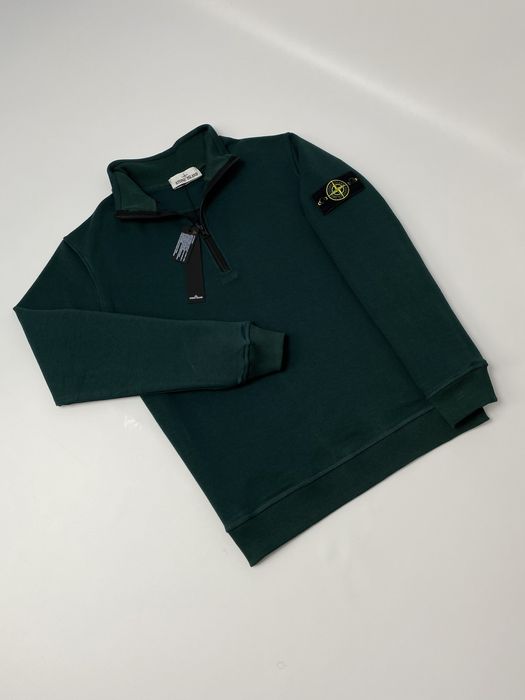 Чорна кофта Стон Айленд Зіп світшот Stone Island Свитшот Стонік SI