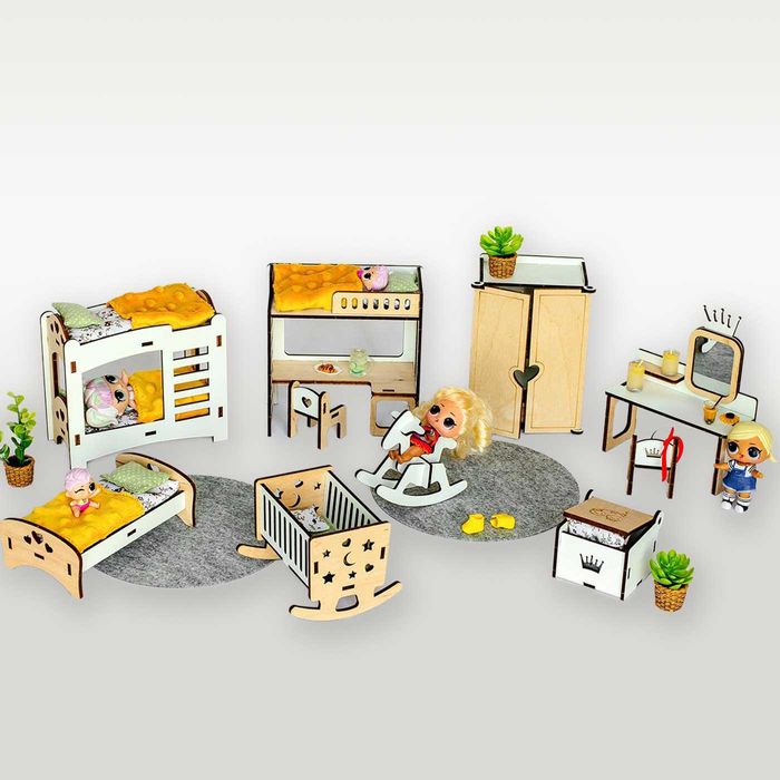 Лялькові меблі Лол Lol Кухня Ванна для ляльок будинок мебель для кукол
