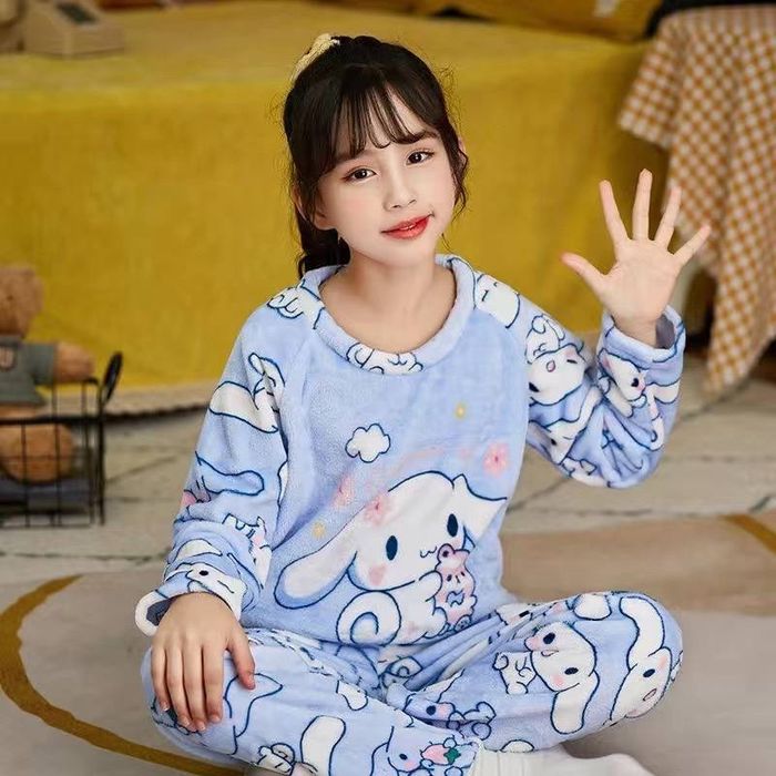 Теплая детская пижама Hello Kitty, Kuromi, Cinnamorol