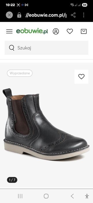 Trzewiki Ricosta skóra  ciemna zieleń
