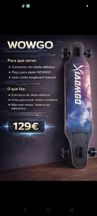 Skate Elétrico 129€. Oportunidades