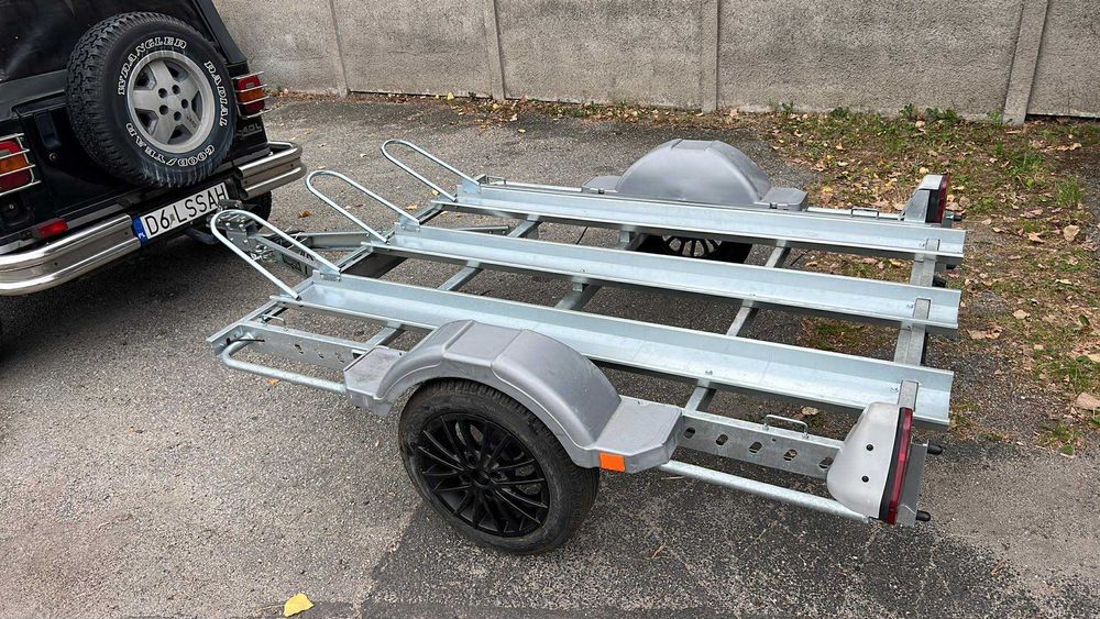 Przyczepka Stedele 750kg Platforma na 3 Motocykle  Ubezpieczona