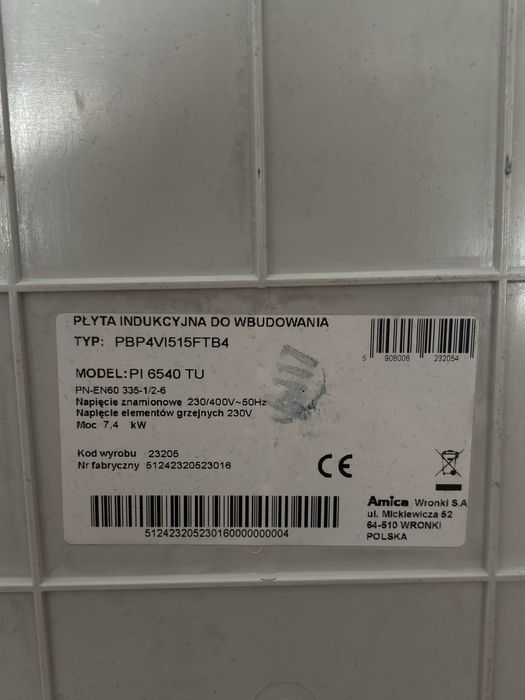 Płyta indukcyjna Amica PI 6540 TU