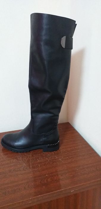 Чоботи чорні натуральна шкіра