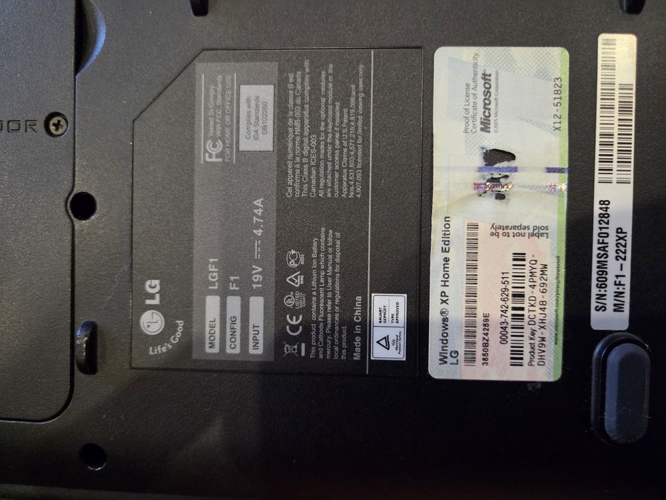 Portátil LG avariado