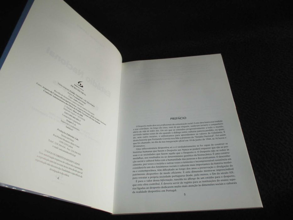 Livro Estádio Nacional 62 anos depois Fernando Correia