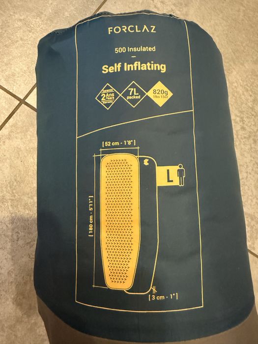 Mata samopompujaca forclaz 500 Insulated