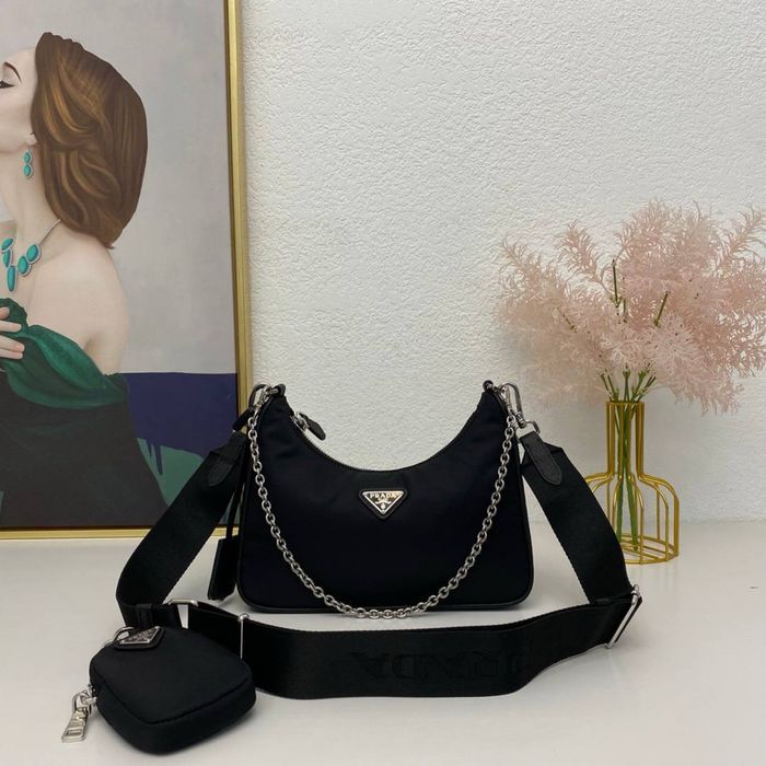 Сумка Prada Re-Edition 2005 nylon sholder bag жіноча унісекс чорна