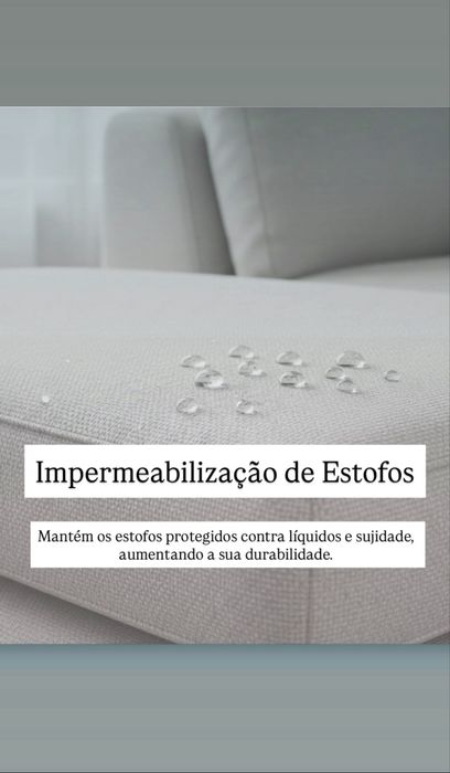 Limpeza  - Impermeabilização de: sofá , colchões, cadeiras, carpetes