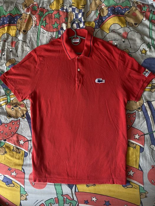 Мужская Футболка Поло Lacoste с патчем на рукаве