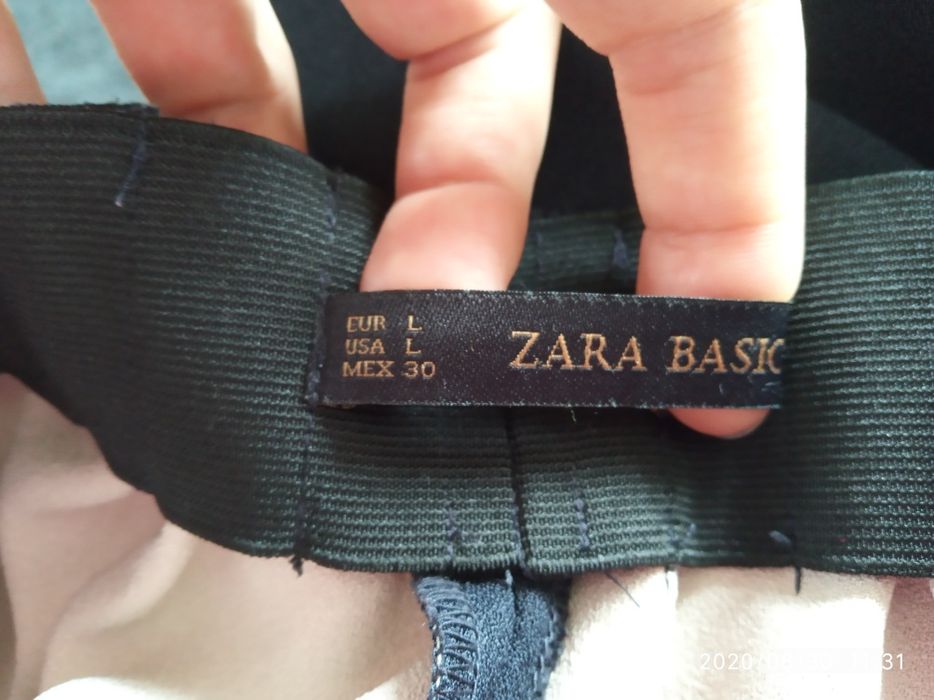 Zara spódnica granatowa L szyta z koła