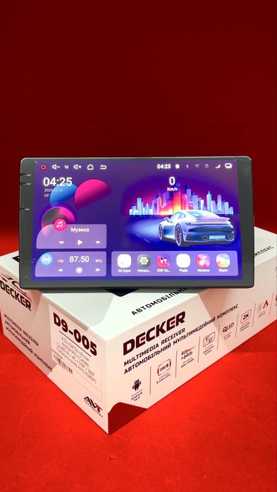 Авто магнітола Decker D10-005 QLED 2K / 4G /4GB+64GB / DSP / 360°