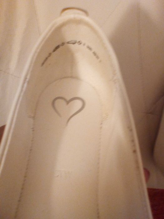 Baleriny białe perłowe Catwalk 38