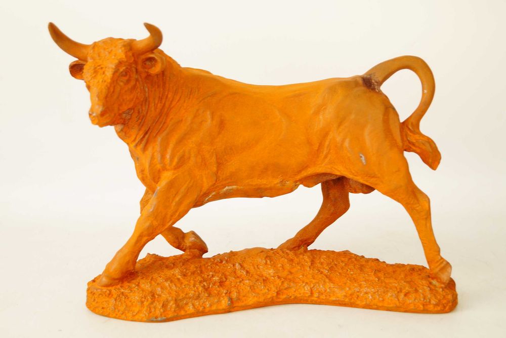 Masywna żeliwna figura BYK z wall street corrida dekoracja retro