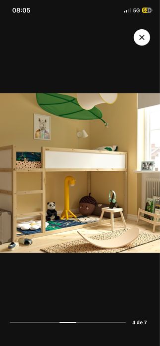 Cama IKEA KURA reversível com colchão