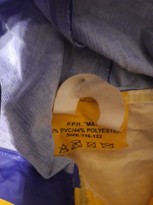 Peleryna płaszcz kurtka przeciwdeszczowa r. 116/122