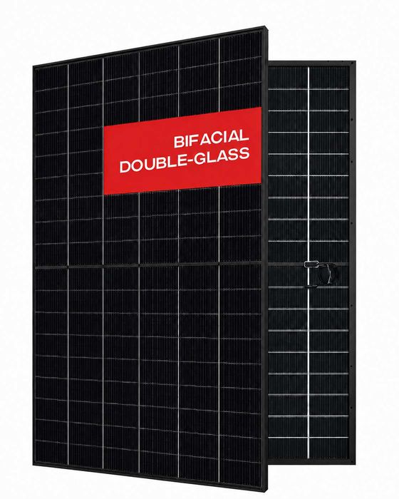Panel AESolar 510W Bifacial Black Frame Glass-Glass