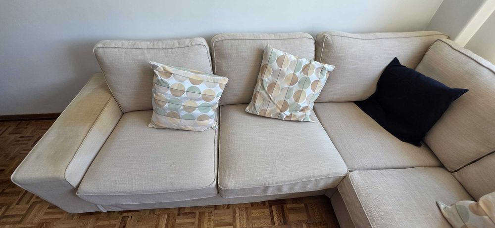 Sofá de canto KIVIK, 4 lugares, Tresund bege claro