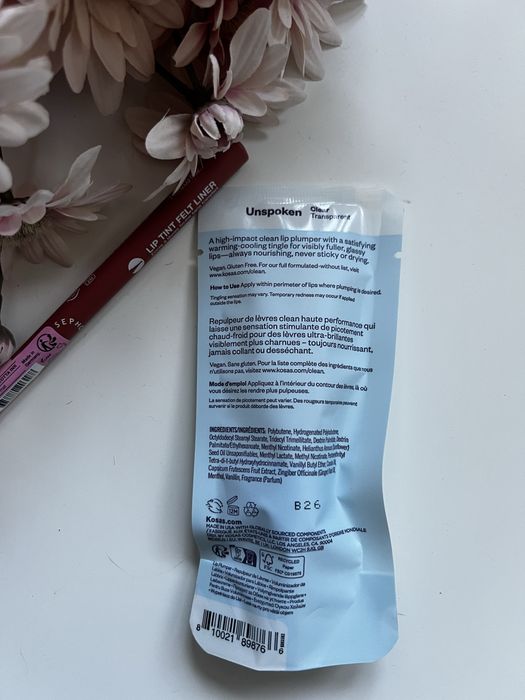Lip combo lip duo Sephora Kosas lip stain + błyszczyk lip plumper zestaw NOWY bundle
