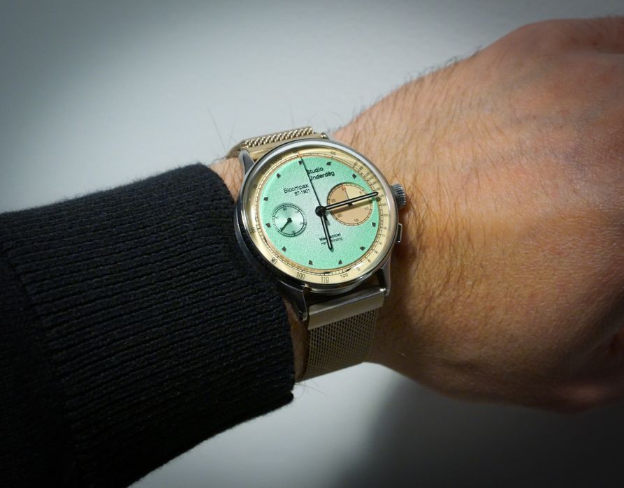 Zegarek Studio Underd0g Mint Ch0c Chip Manual Chronograph miętowy