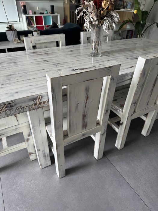 Mesa de jantar madeira branco