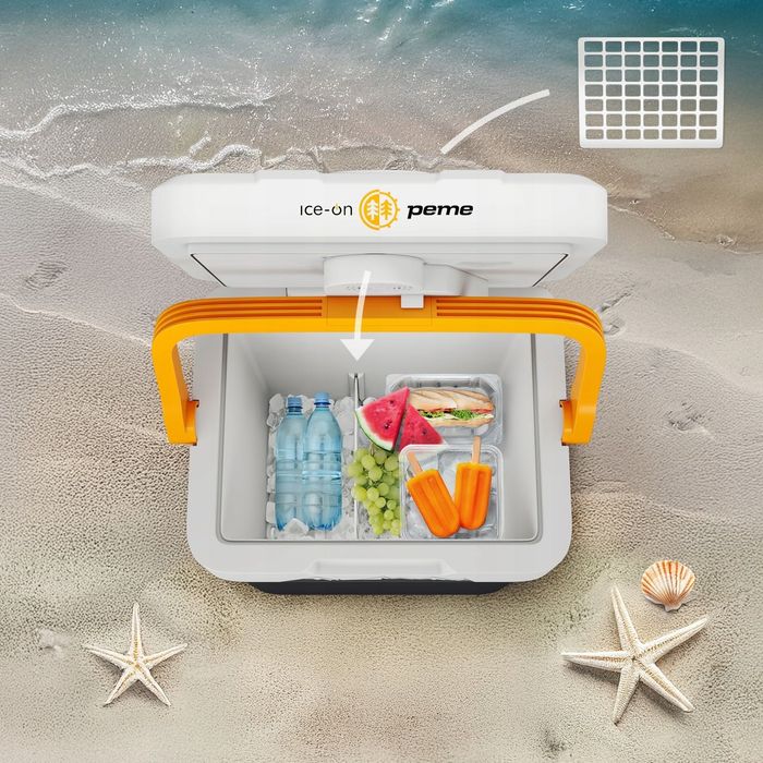 lodówka turystyczna 32 samochodowa funkcja grzania 12v 230v usb peme