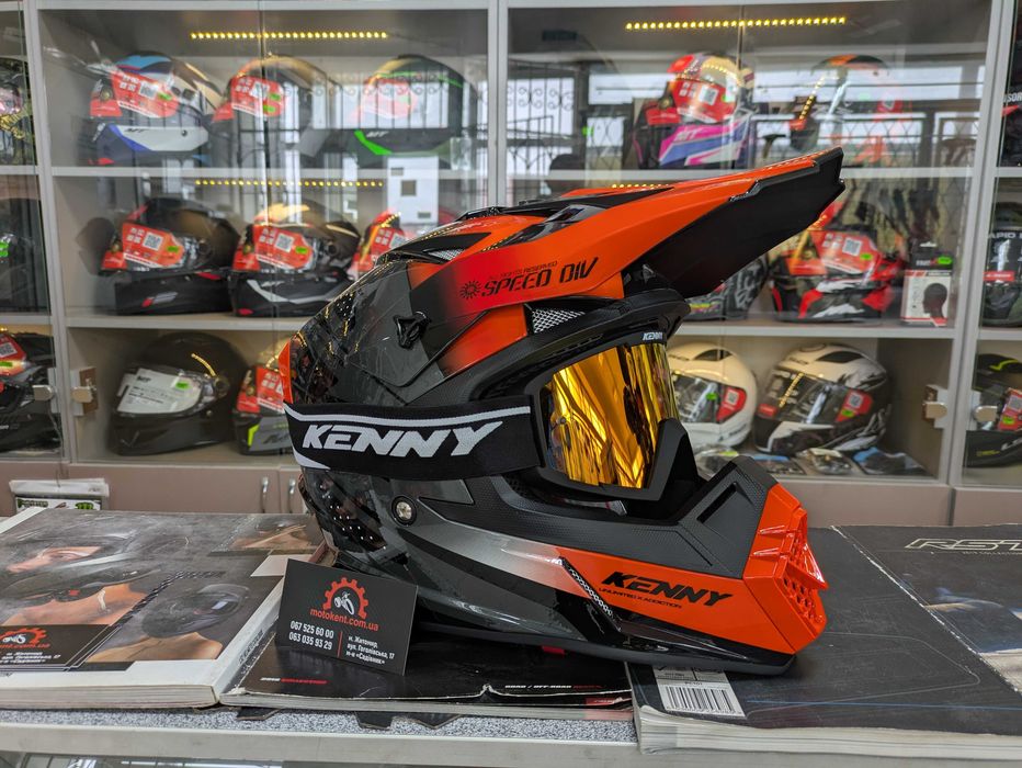 Мото шолом кросовий єндуро Kenny Track Speed мотошолом для мотокросу