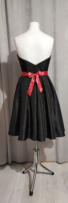 Gorsetowa sukienka wizytowa w stylu pin-up. Rozmiar 40.