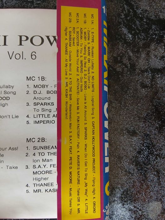 Maxi power Scooter,Mark Oh,Dj Bobo itd składanka kaseta