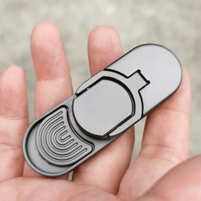 EDC Фіджет іграшка 4в1 слайдер-монетка магнітний Fidget Toy антістрес клацалка (сірий)