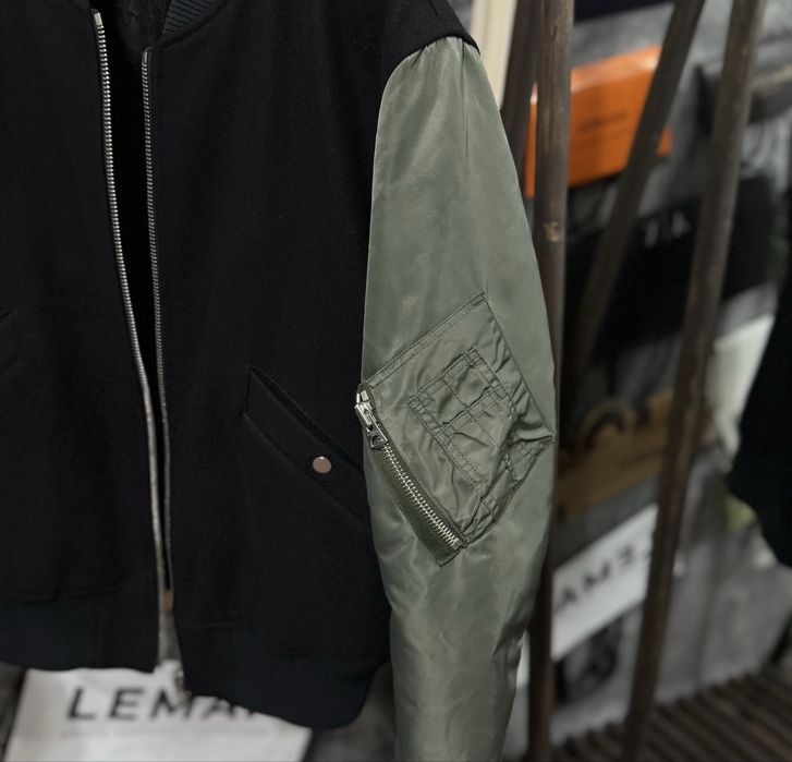 Куртка жіноча Бомбер Sandro Paris Bomber Wool Zip Jacket чорний хакі M