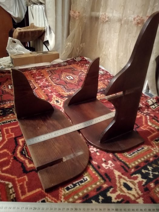 Полка полочка двойная деревянная настенная. Подвесная. Массив дерева.