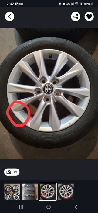 Felga oryginalna aluminiowa corolla e 21 Sprzedawane na sztuki