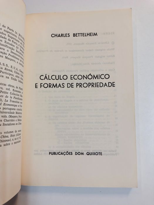 Cálculo económico e formas de propriedade, de Charles Bettelheim