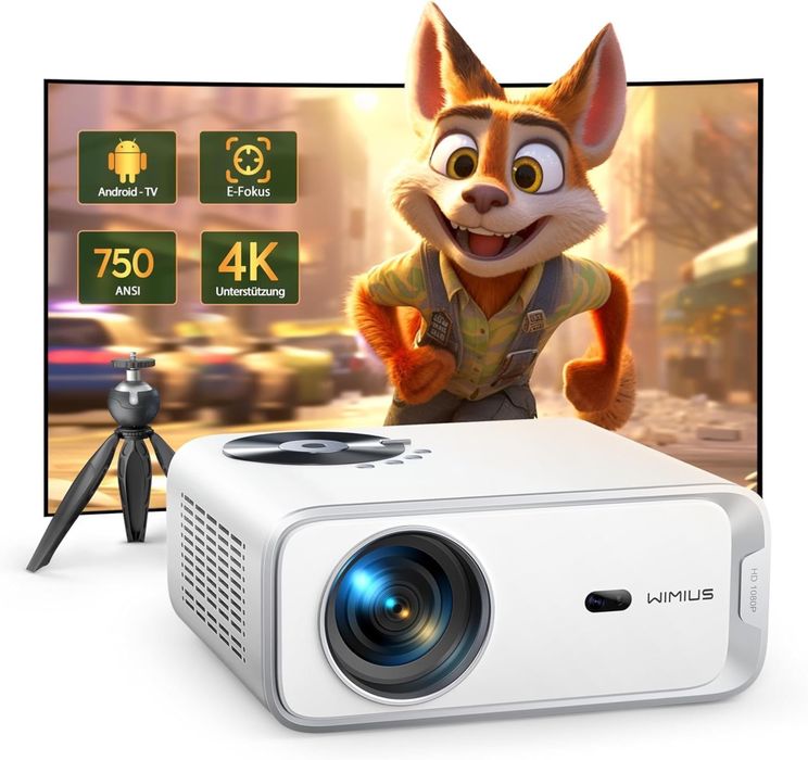 Проектор WIMIUS P63 1080P Full HD, 4K, Wi-Fi
