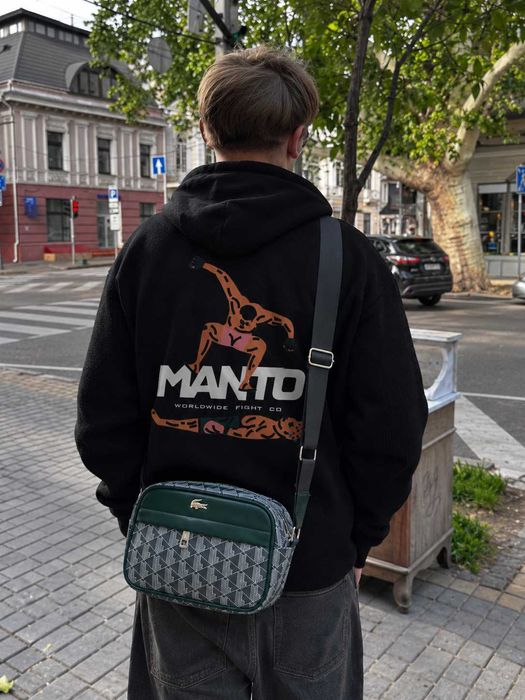 Большой Принт Толстовка МАНТО Стомп » Черное Худи MANTO Stomp » XS S M L XL