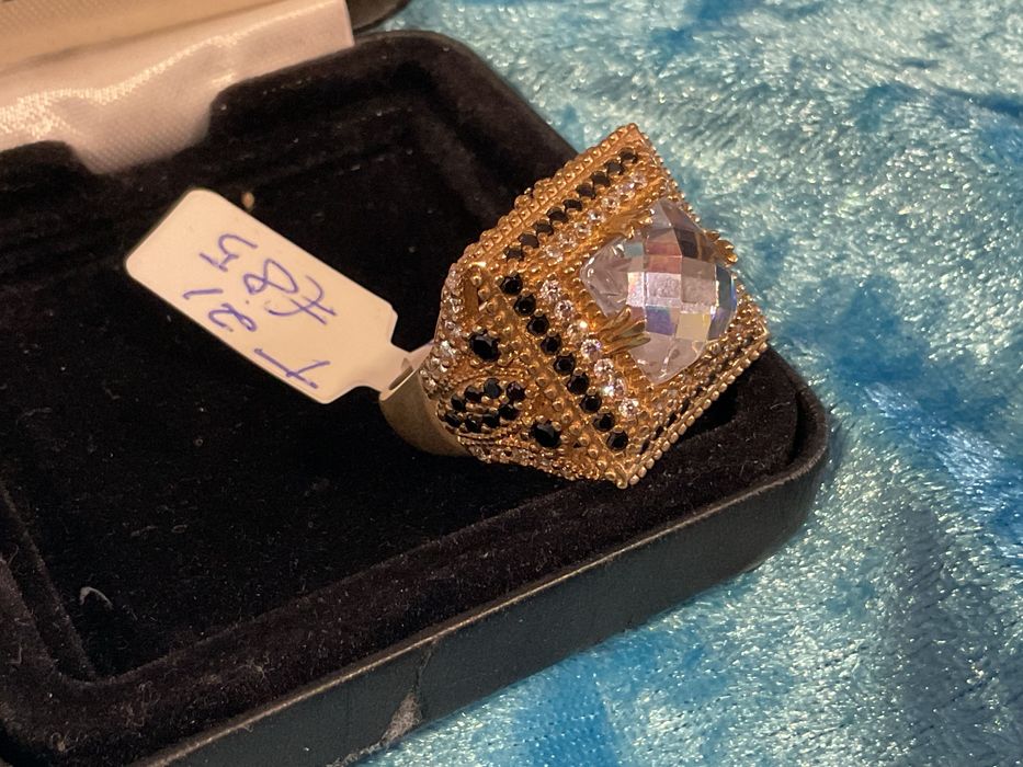 Anel prata 925 banhado a ouro