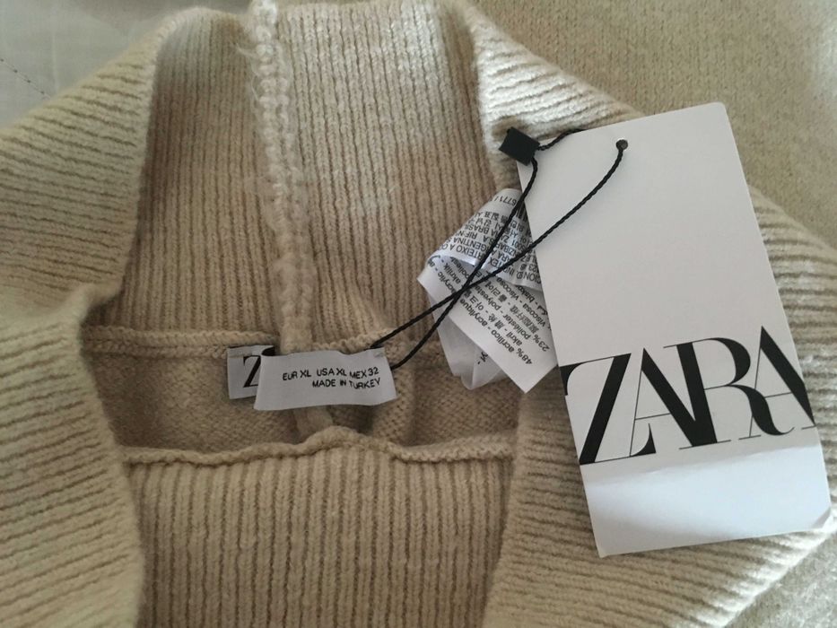 Теплі трикотажні штани Zara з високою посадкою | XL oversize