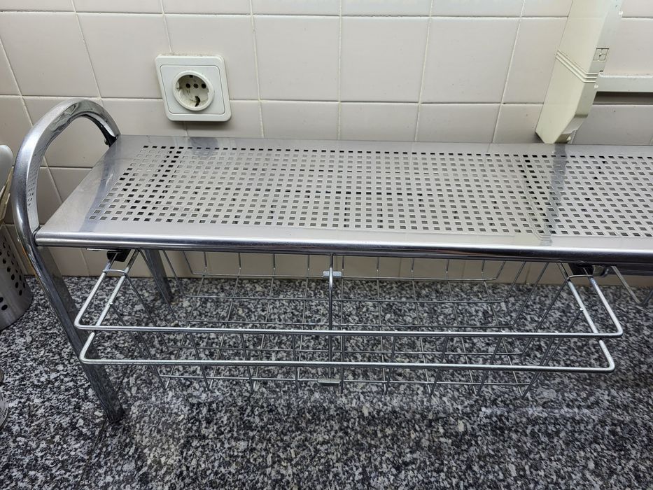 Prateleira de cozinha de aço inoxidável para bancada de cozinha