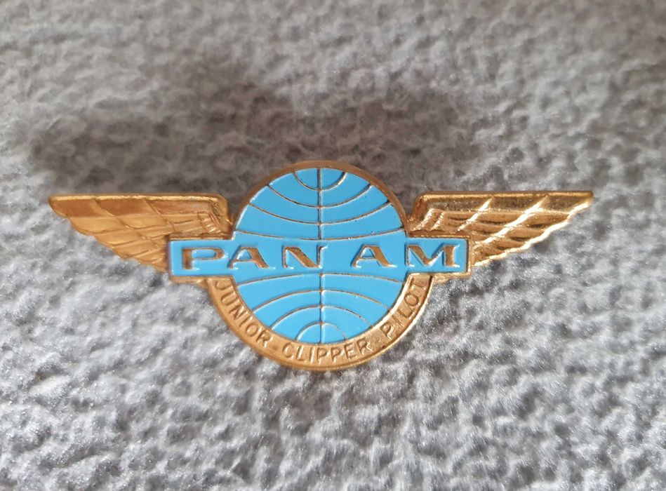 Crachá / Emblema PAN AM Junior Clipper Pilot - Anos 50