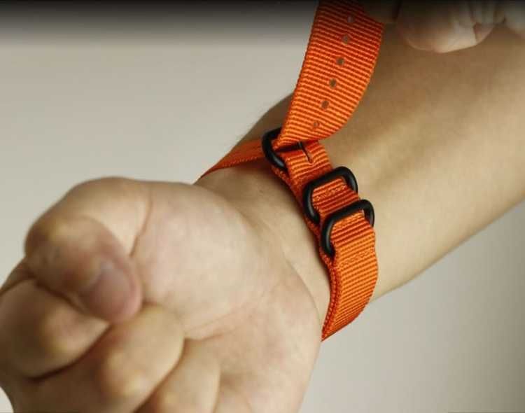 Pasek NATO strong 22mm do zegarka czarne klamry PVD premium INFANTRY