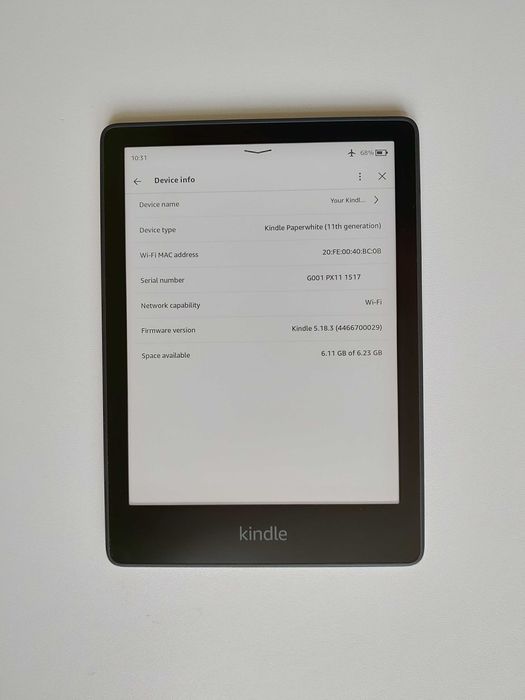 Kindle Paperwhite 11 6.8" екран "тепла" підсв fb2 всі формт аудіо ігри