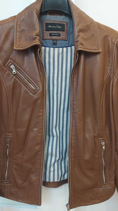 Casaco em pele Massimo Dutti