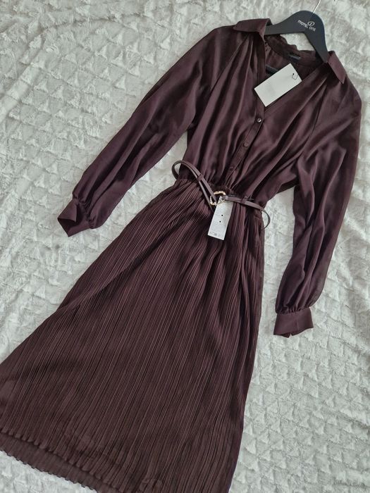 Zara sukienka plisowana