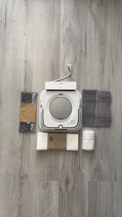 iRobot Brava m6 biały robot mopujący zestaw + nowe mopy