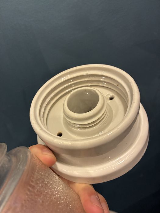 Lampa prl retro orzechówka ganek warsztat ceramika