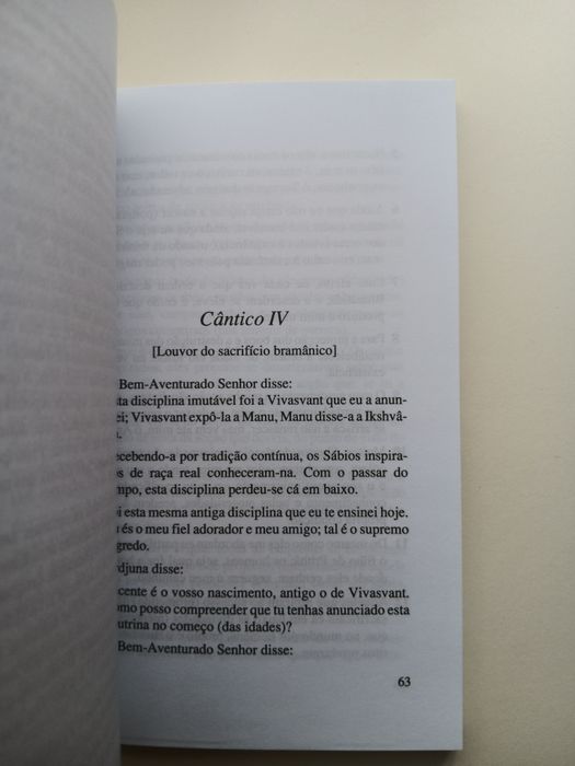 Bhagavad  Guitá, Canto do Bem Aventurado Senhor